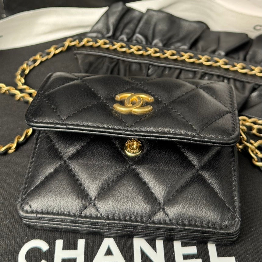 Chanel Classic Quilted Black Leather Shoulder Bag