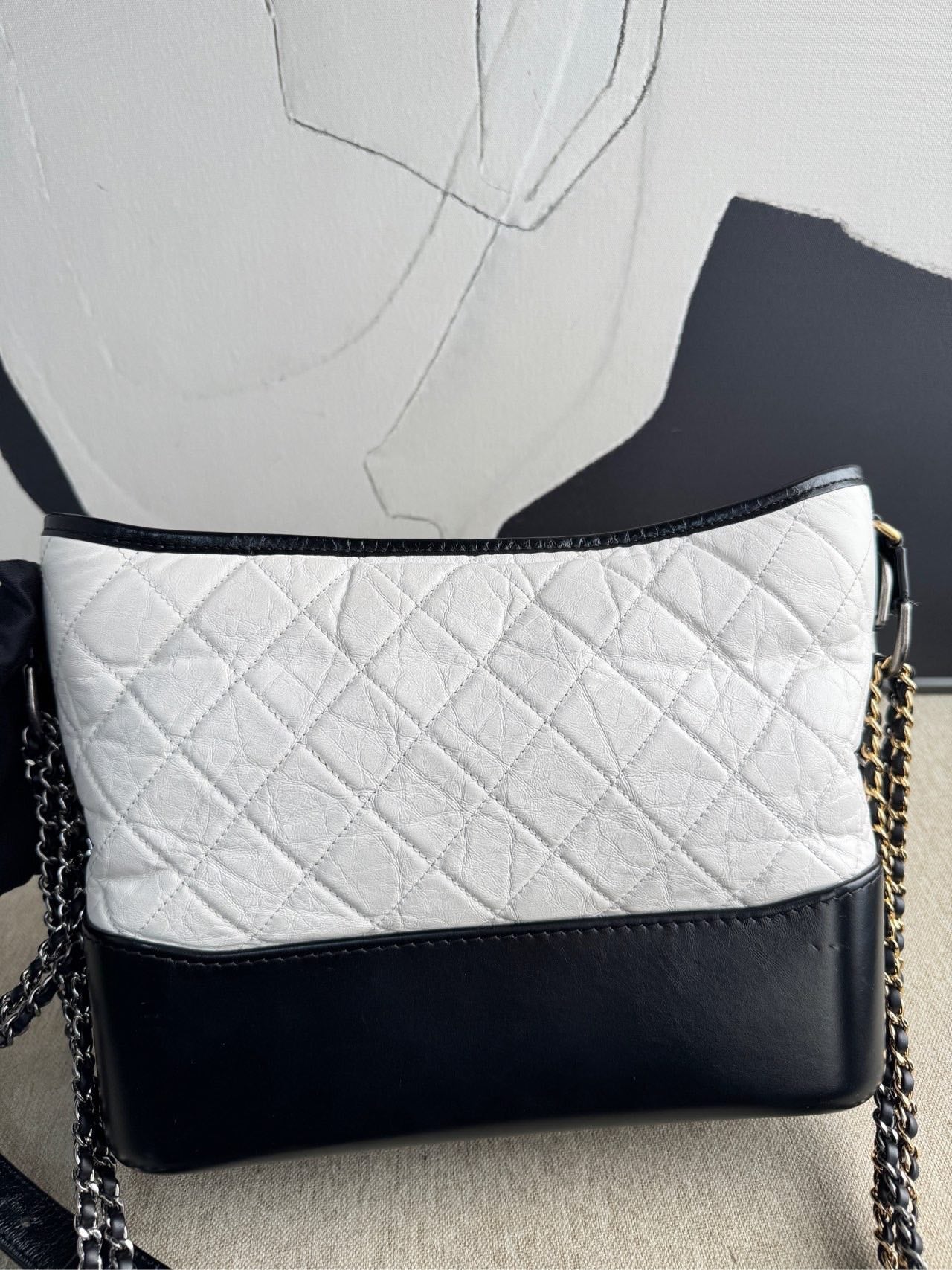 Chanel Gabrielle Shoulder Bag Black and White  2019