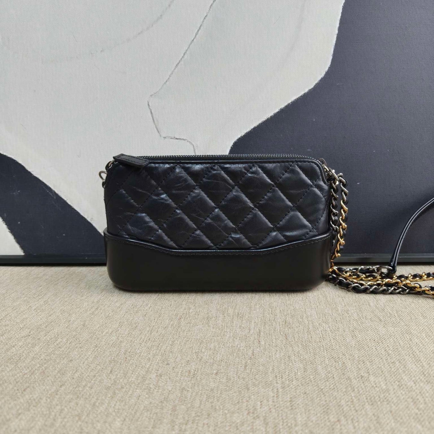 Chanel Gabrielle Quilted Black Leather Shoulder Bag