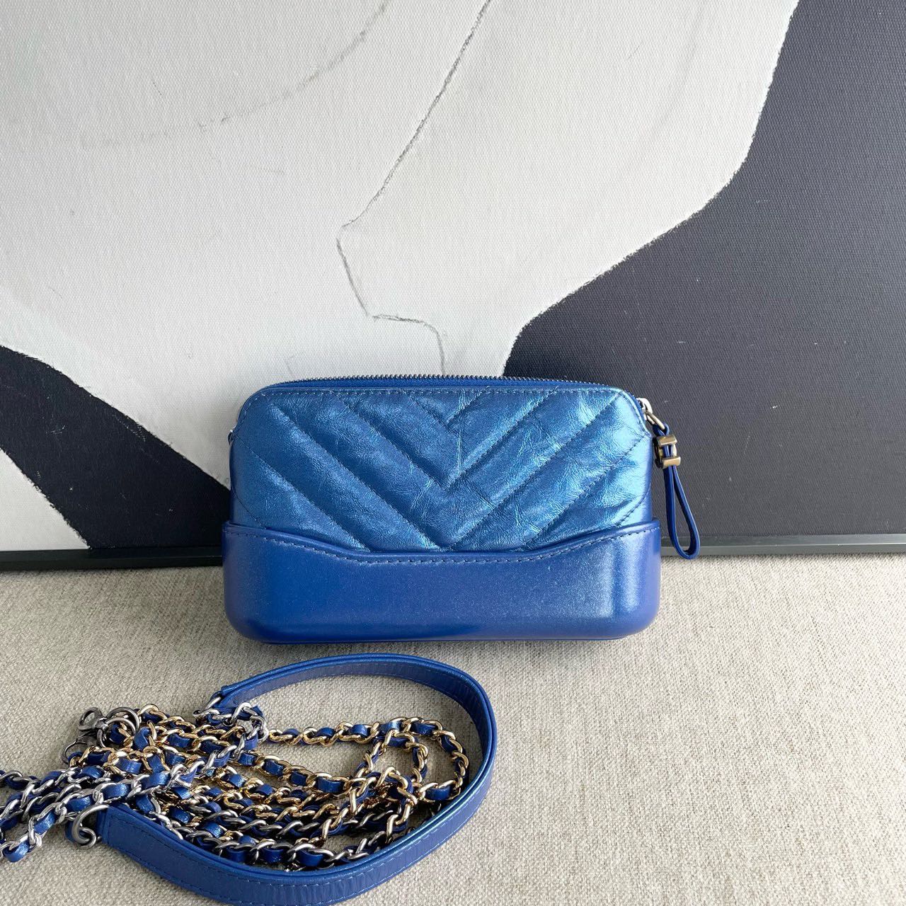 Chanel Gabrielle Mini Blue Crossbody Bag -   Designer Handbag