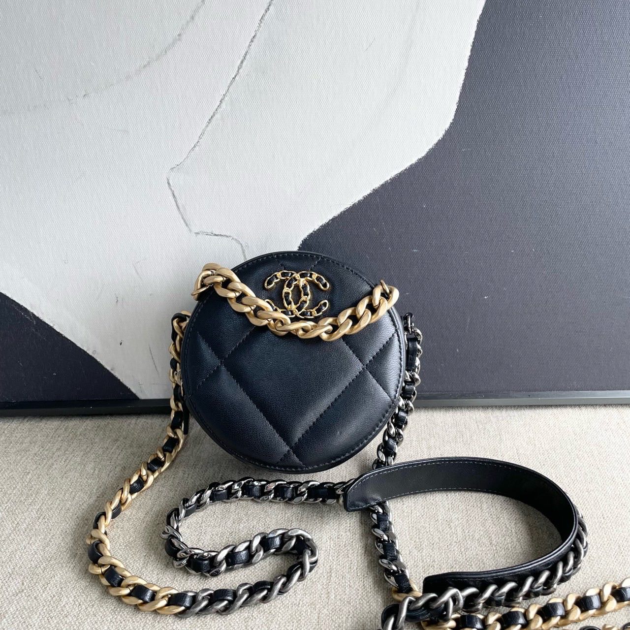Chanel 19 Bag Black Leather Crossbody Bag 2021