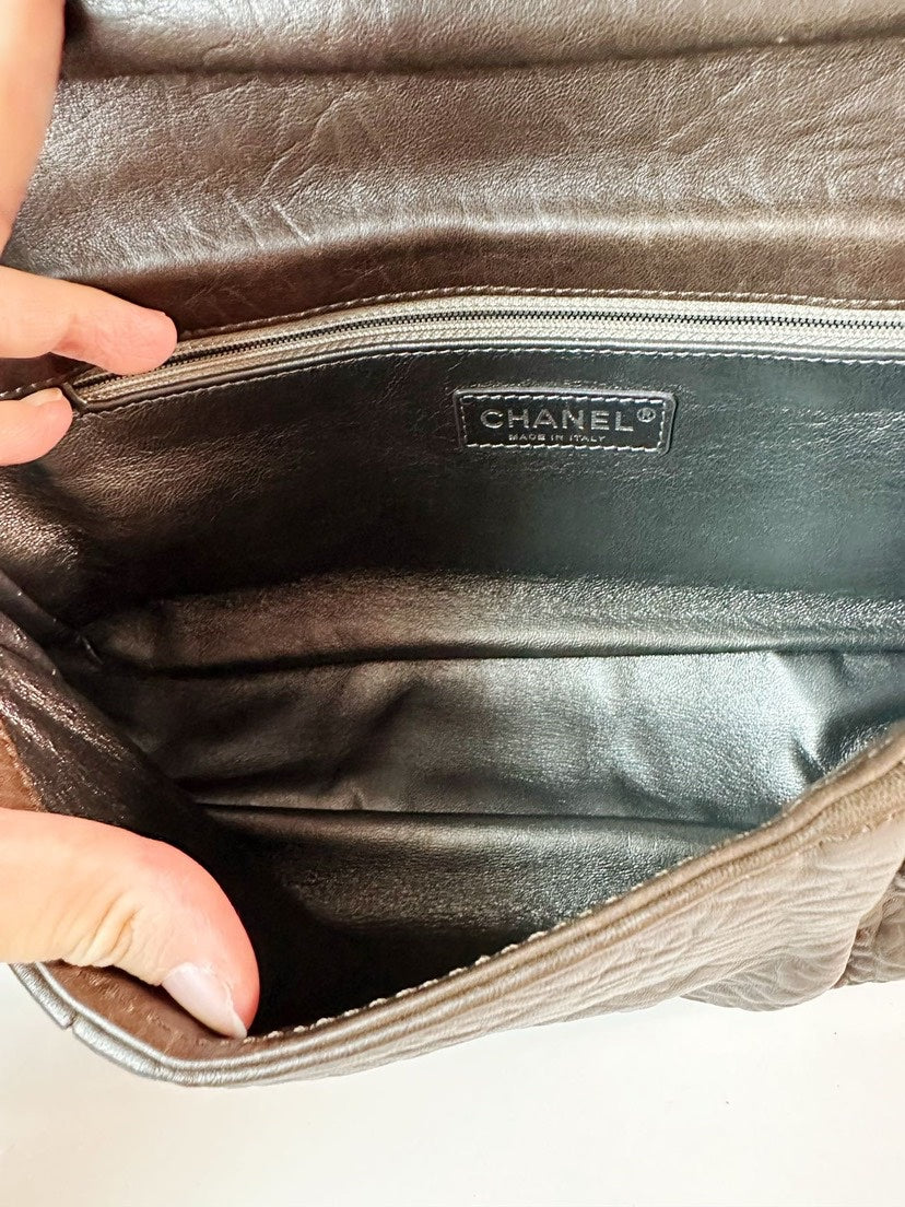 Chanel Chocolate Brown Quilted Leather  CF Shoulder Bag