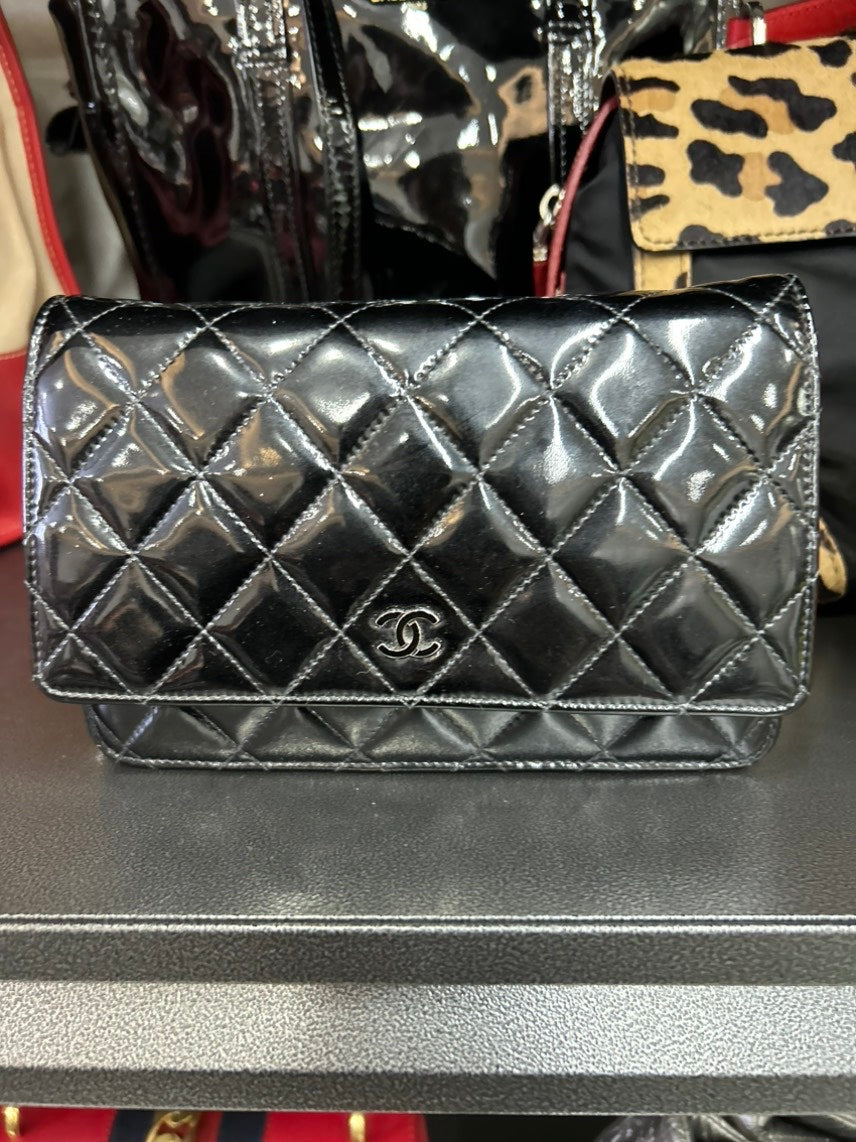 Chanel  Quilted Crossbody Bag Black