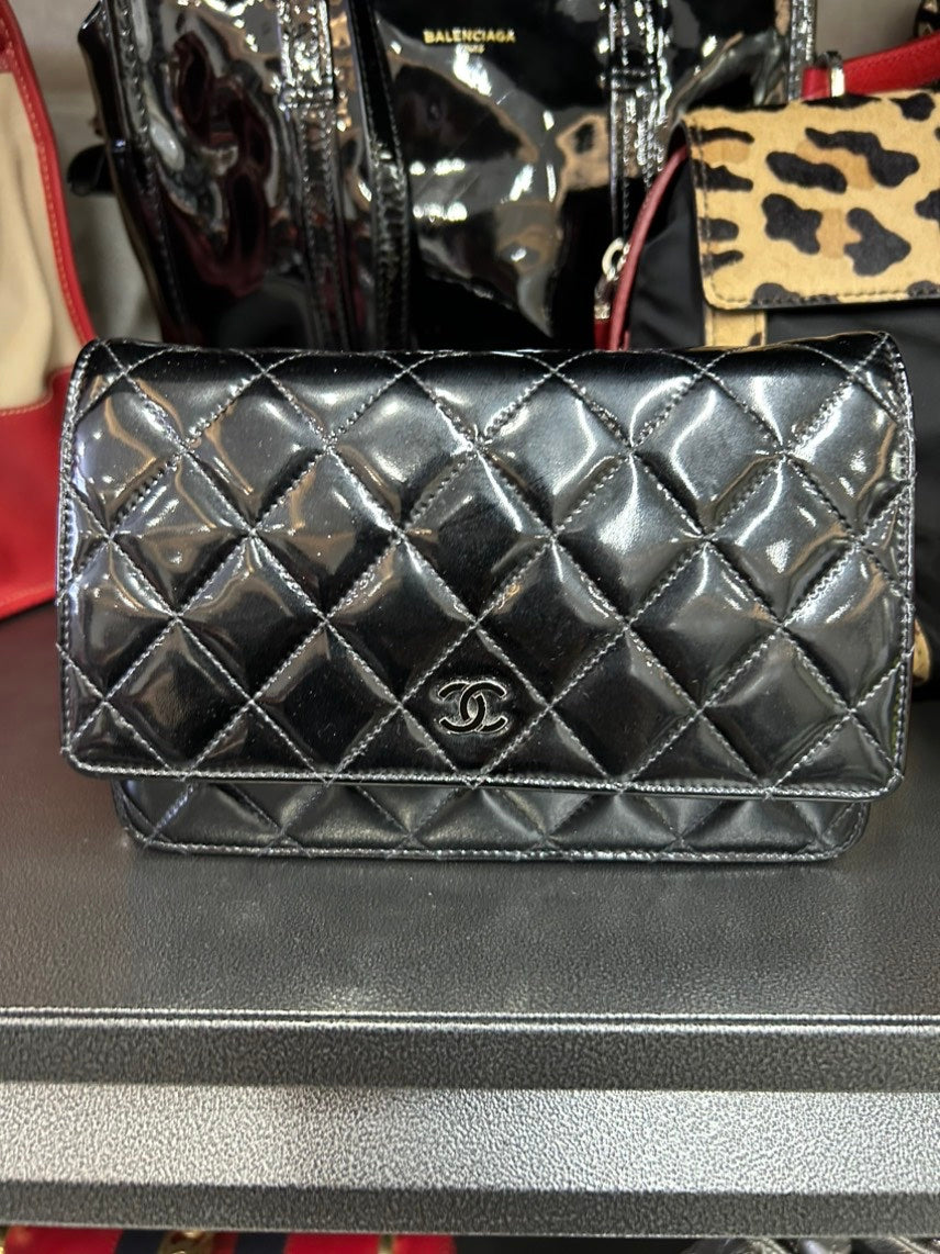 Chanel  Quilted Crossbody Bag Black