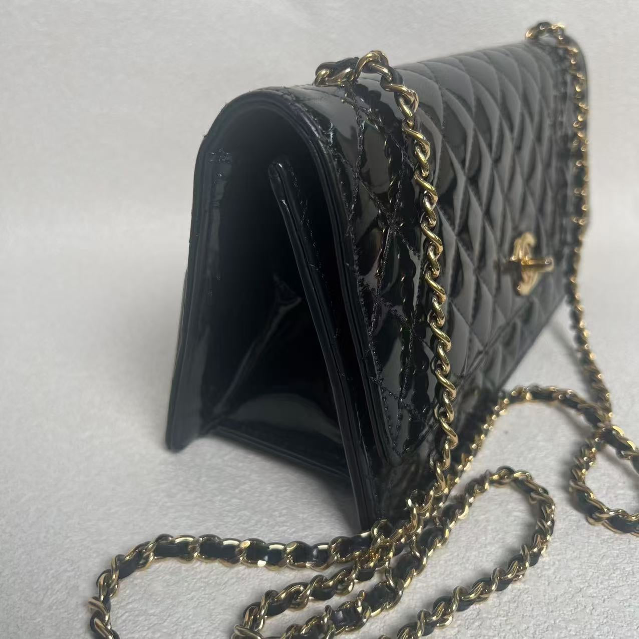 Chanel Classic Flap Baguette Black Leather Shoulder Bag