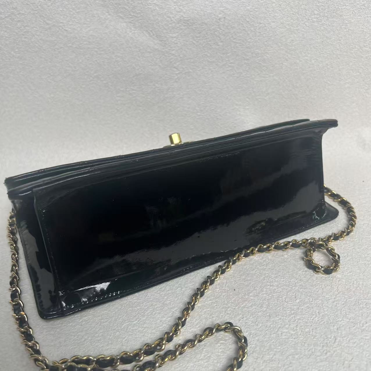 Chanel Classic Flap Baguette Black Leather Shoulder Bag