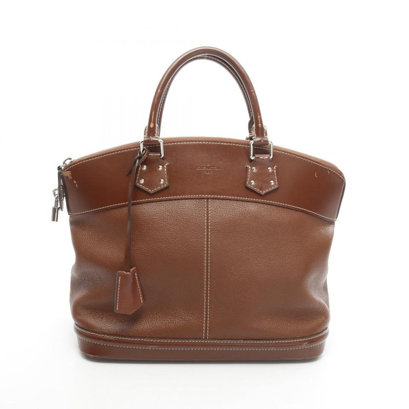 Pre-loved LOUIS VUITTON Lockit MM Suhali Sienne Handbag leather Brown 2119900024332