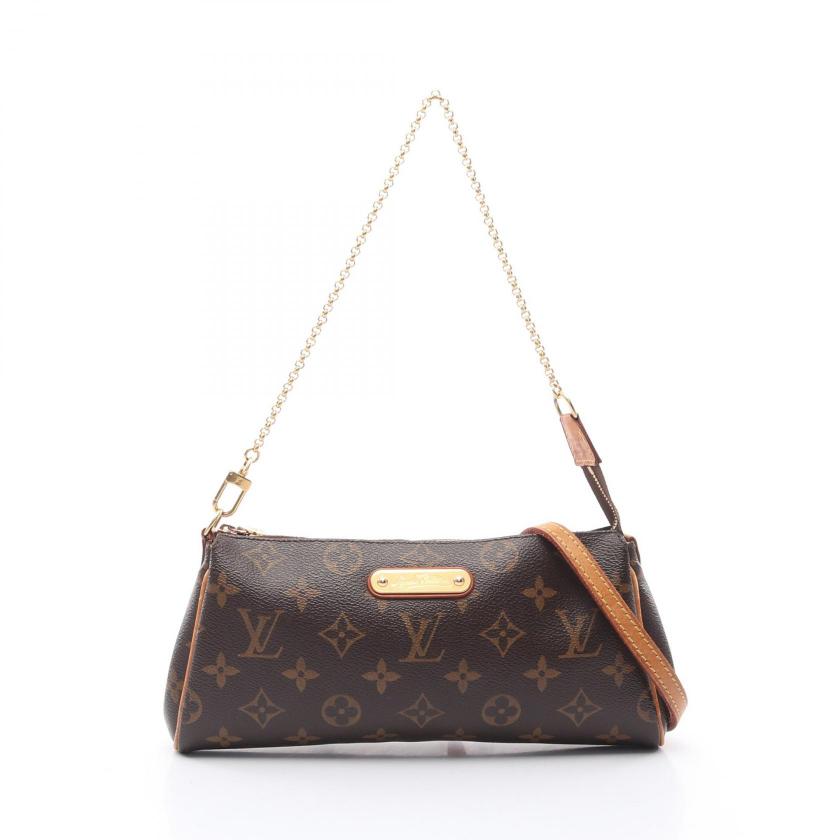 Pre-loved LOUIS VUITTON Eva monogram chain shoulder bag PVC leather Brown 2WAY 2104102367783
