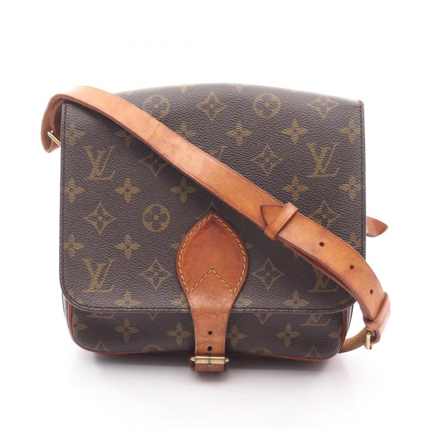 Pre-loved LOUIS VUITTON Cartesier MM monogram Shoulder bag PVC leather Brown 2101219225784