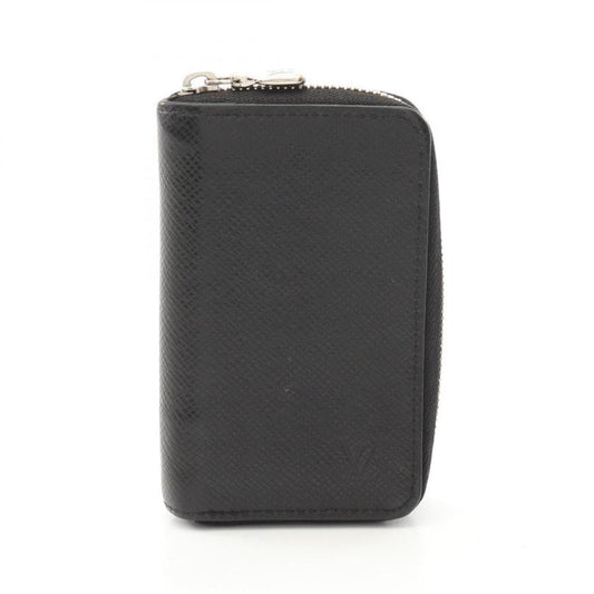 Pre-loved LOUIS VUITTON zippy coin purse taiga Ardoise coin purse leather black 2101218958928