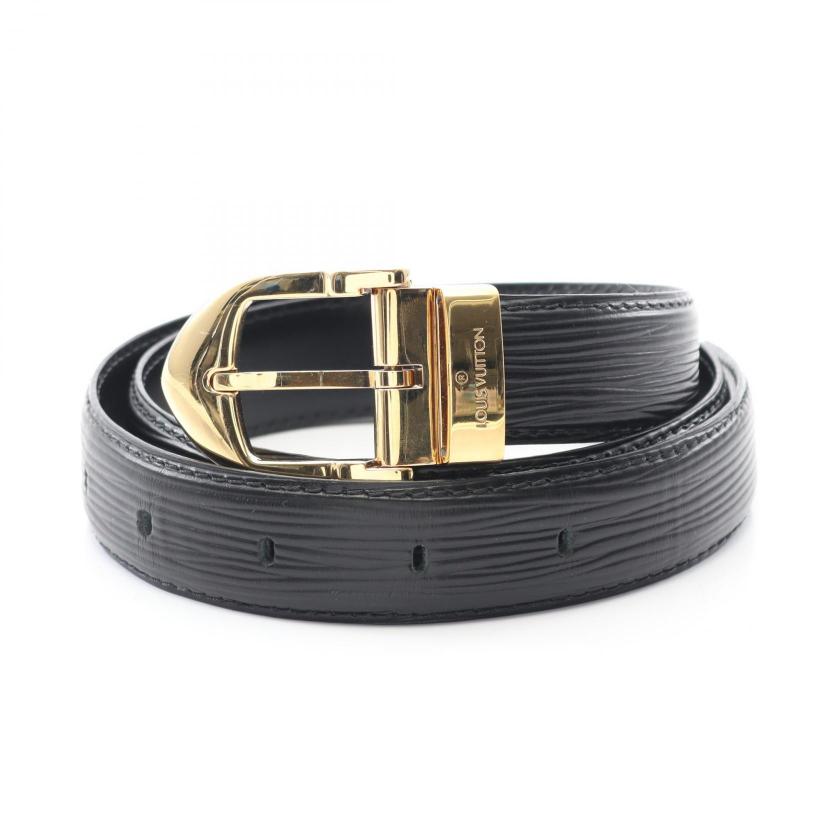 Pre-loved LOUIS VUITTON ceinture classic Epi Noir belt leather black 2106800598933