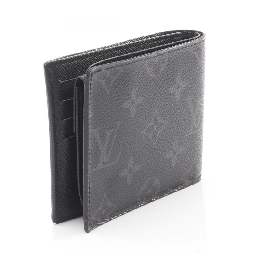 Pre-loved LOUIS VUITTON Portefeuil Marco NM Monogram Eclipse Bi-fold wallet PVC black 2100301211735