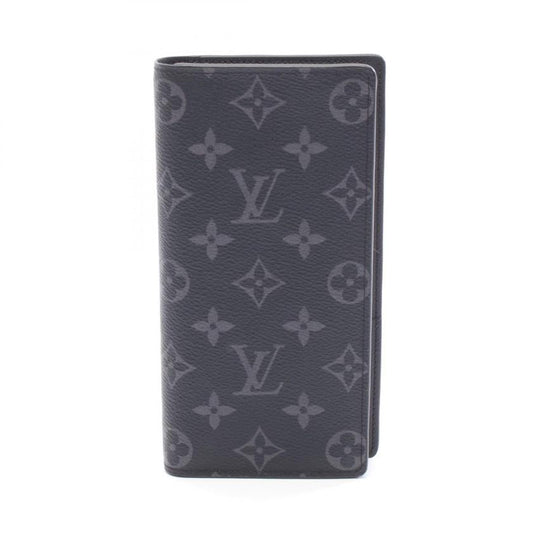 Pre-loved LOUIS VUITTON Portefeuil Brother Monogram Eclipse Bi-fold Long Wallet PVC black 2118900061354