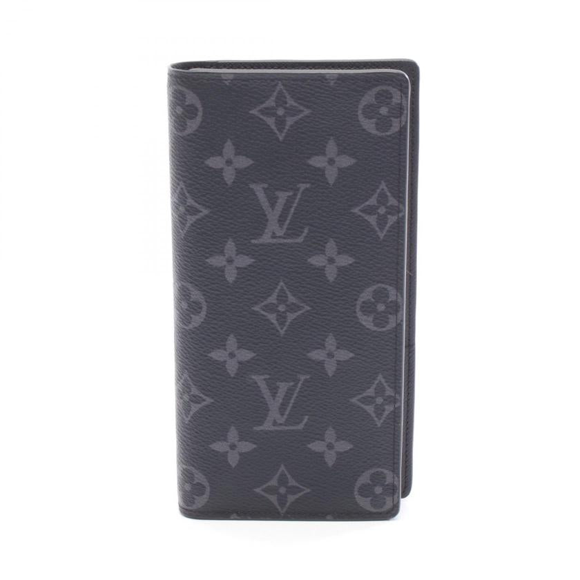 Pre-loved LOUIS VUITTON Portefeuil Brother Monogram Eclipse Bi-fold Long Wallet PVC black 2118900061354