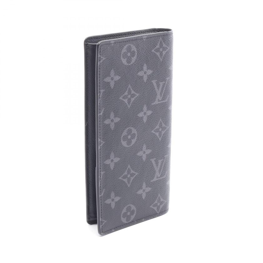 Pre-loved LOUIS VUITTON Portefeuil Brother Monogram Eclipse Bi-fold Long Wallet PVC black 2118900061354
