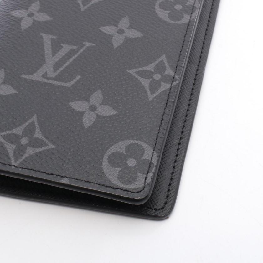 Pre-loved LOUIS VUITTON Portefeuil Brother Monogram Eclipse Bi-fold Long Wallet PVC black 2118900061354
