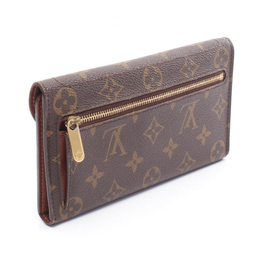 Pre-loved LOUIS VUITTON Portefeuil monogram trifold long wallet PVC Brown 2101219262260