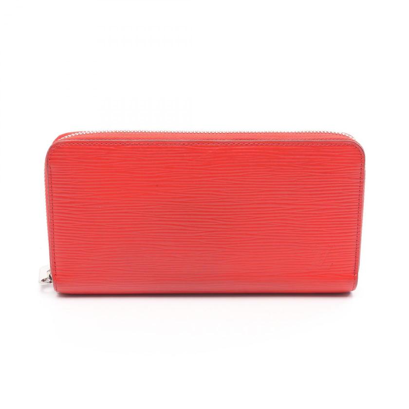 Pre-loved LOUIS VUITTON zippy wallet Epi Coquelicott round zipper long wallet leather Red 2101219007113