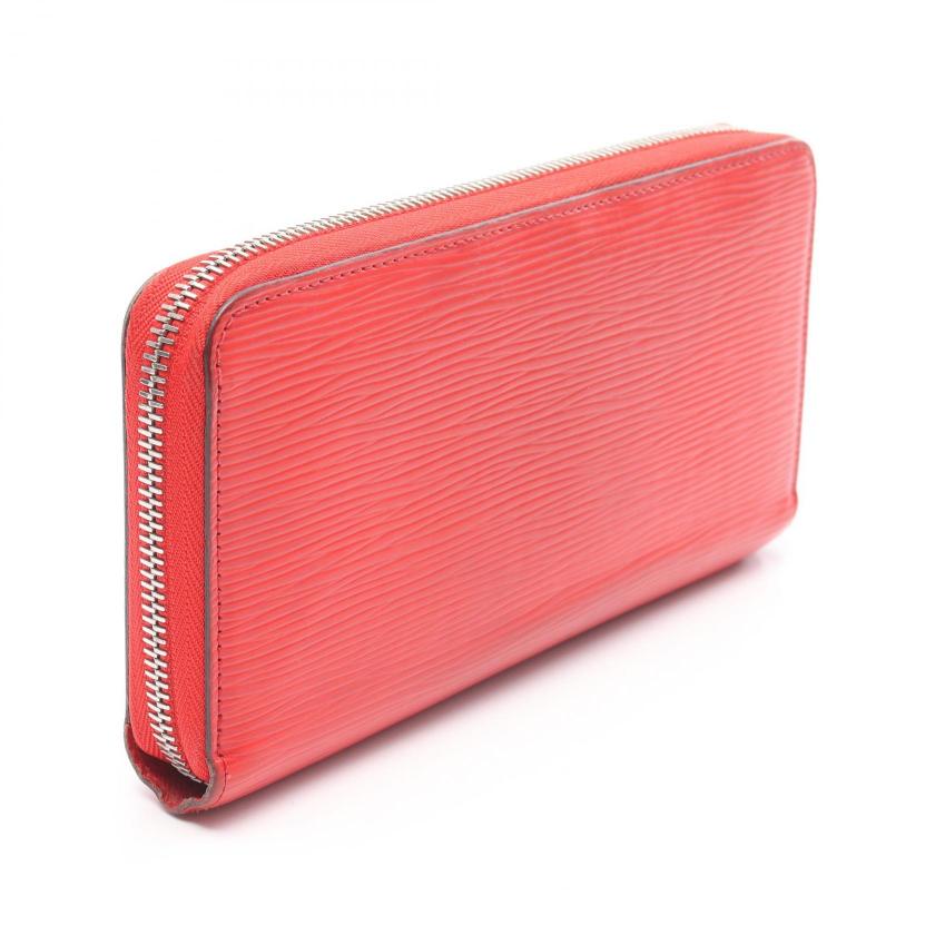Pre-loved LOUIS VUITTON zippy wallet Epi Coquelicott round zipper long wallet leather Red 2101219007113