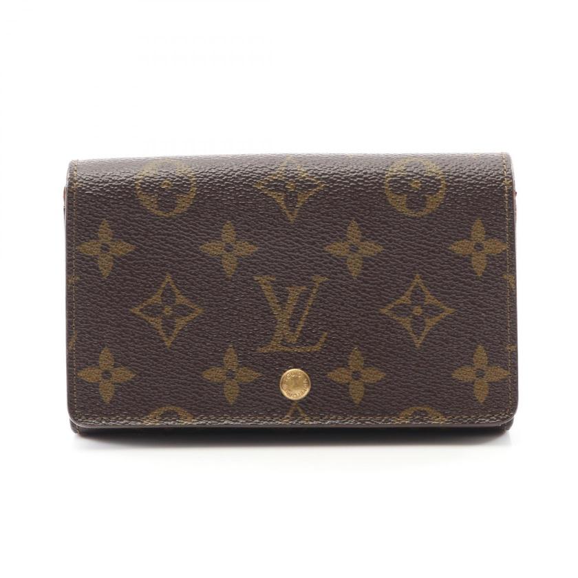 Pre-loved LOUIS VUITTON Porte-Monnaie Bie Tresor monogram Bi-fold wallet PVC leather Brown 2120300022484