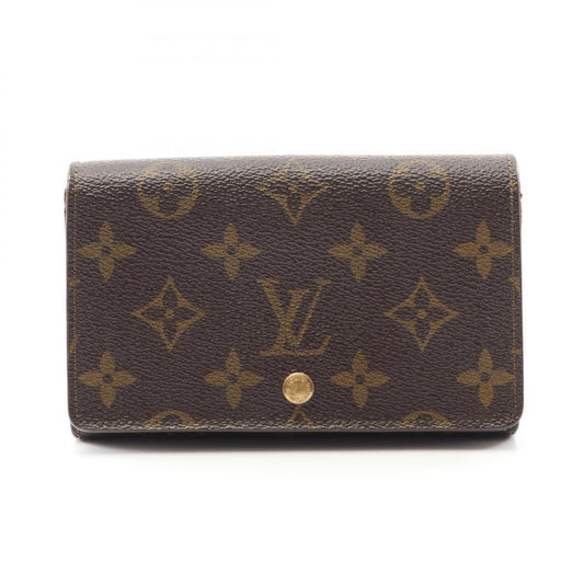 Pre-loved LOUIS VUITTON Porte-Monnaie Bie Tresor monogram Bi-fold wallet PVC leather Brown 2120300022484