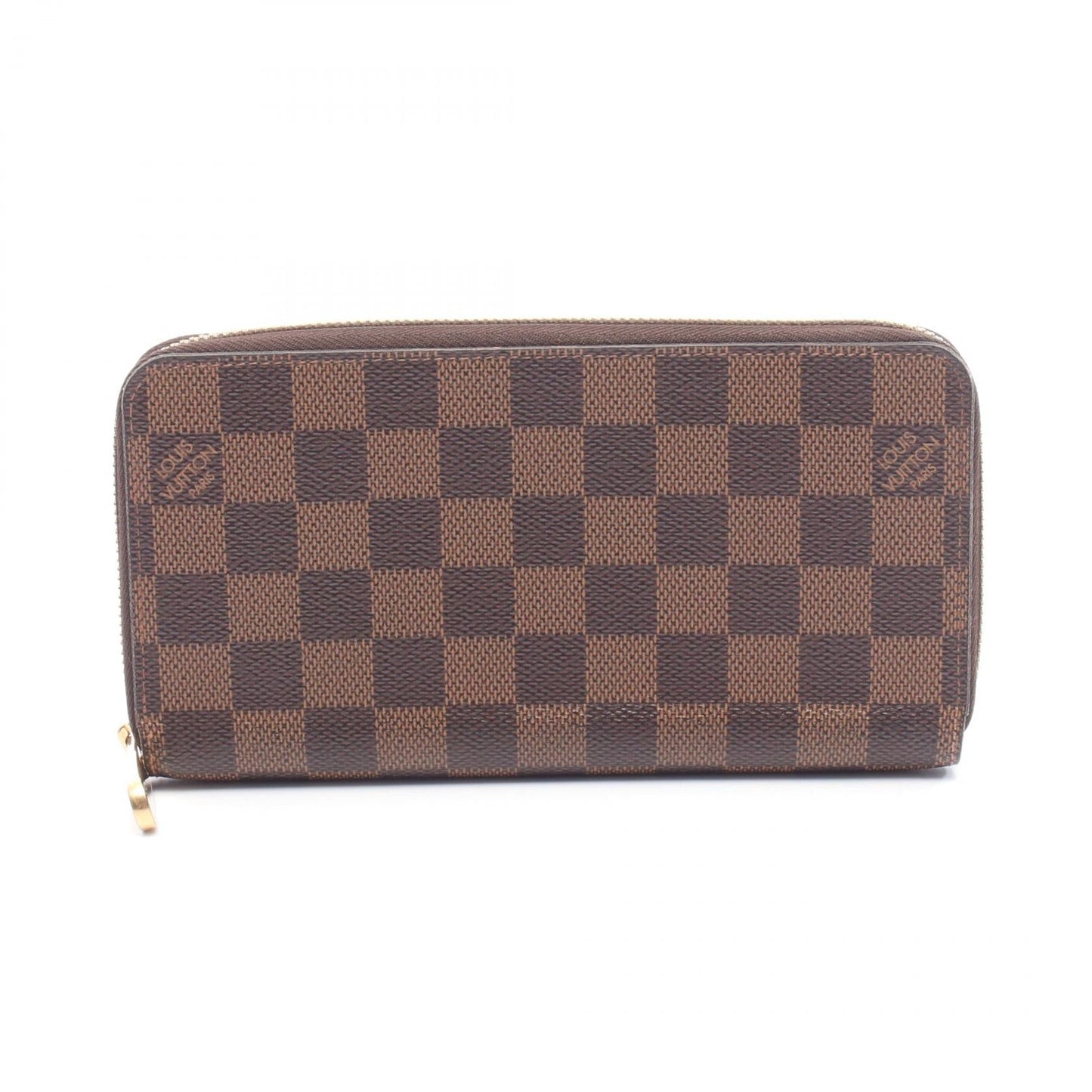 Pre-loved LOUIS VUITTON zippy wallet Damier  ebene round zipper long wallet PVC Brown 2120300036597