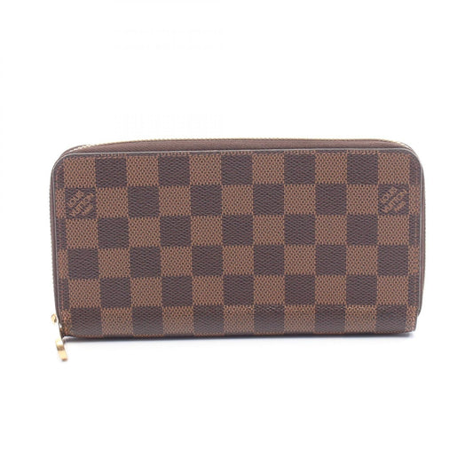 Pre-loved LOUIS VUITTON zippy wallet Damier  ebene round zipper long wallet PVC Brown 2120300036597