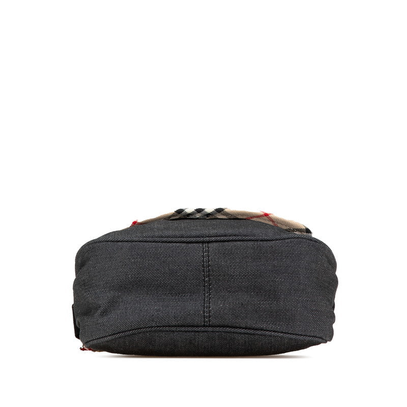 Burberry Nova Check Denim Shoulder Bag