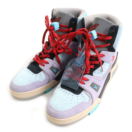 LOUIS VUITTON High cut sneakers Main: Suede leather multicolor mens 6.5