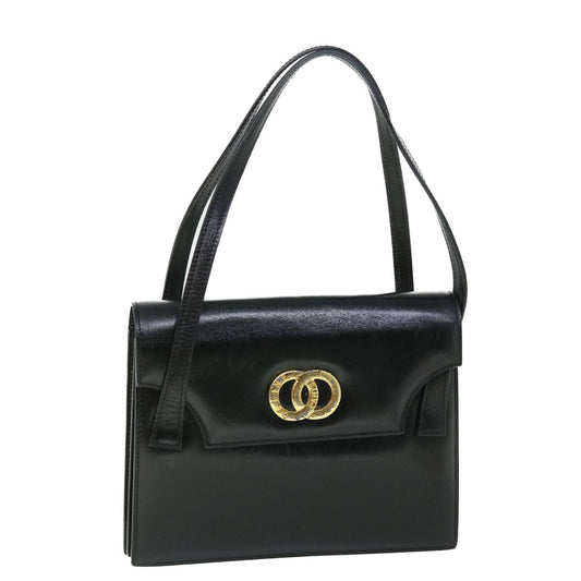 Luxury CELINE Circle Shoulder Bag Leather Black  rd5696