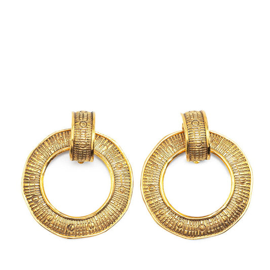 Chanel Gold Plated   Earrings