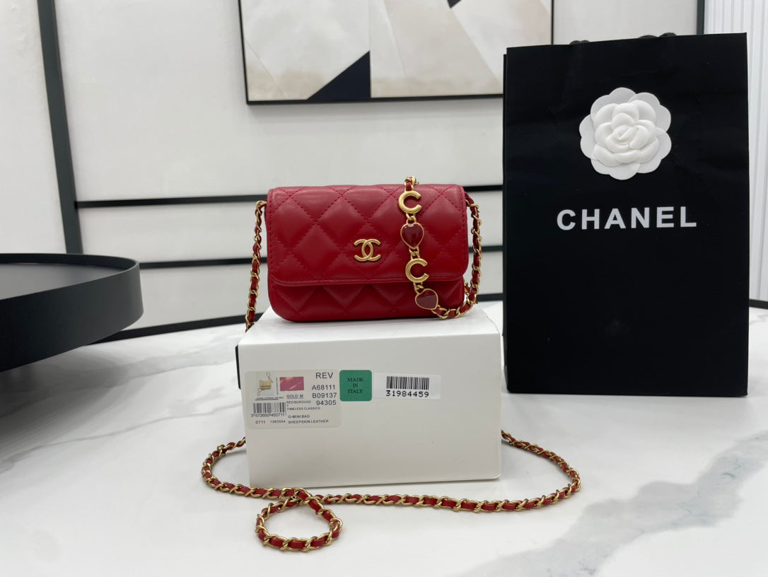 CHLMini Top Qualityap Bag Red For Women Bags 7.5in/19cm