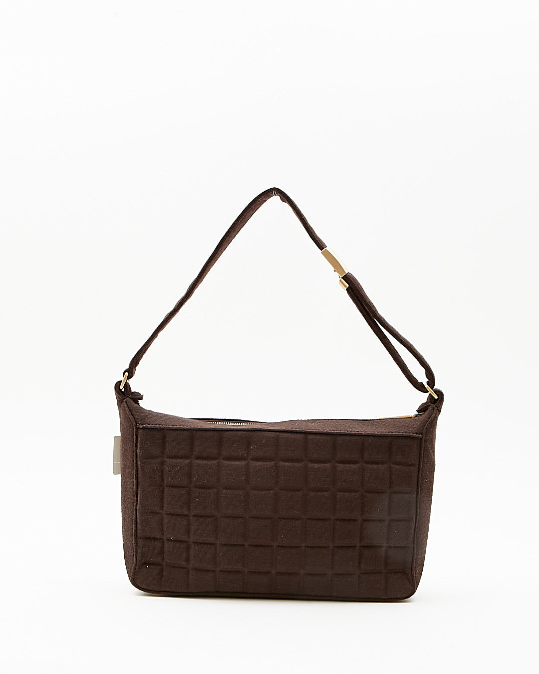Chanel Brown Wool Chocolate Bar Shoulder Bag
