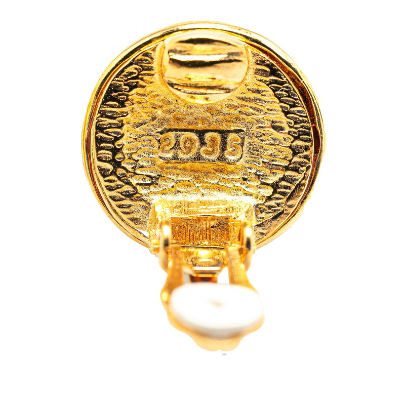 Chanel Coco Mark Round Earrings