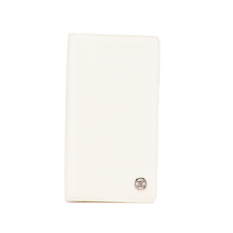 Chanel Coco Mark Leather Long Wallet