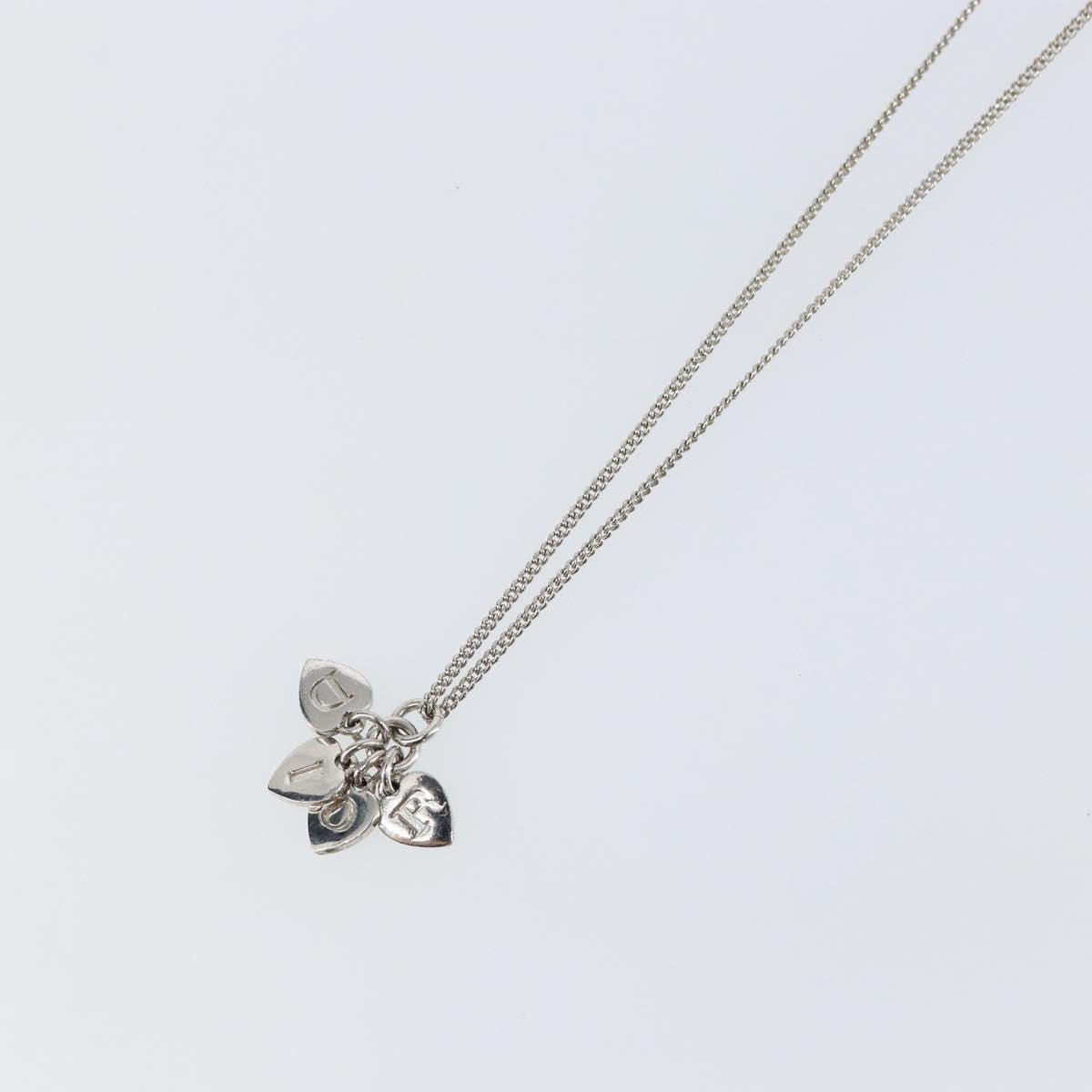 Christian Dior Cd Heart Necklace Metal Silver Metal Jewelry ()