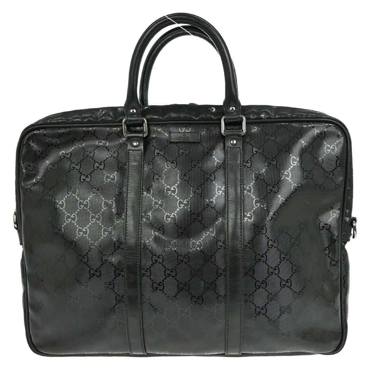 Gucci Convertible Briefcase Gg Imprime Black Canvas Travel Bag Bag ( )