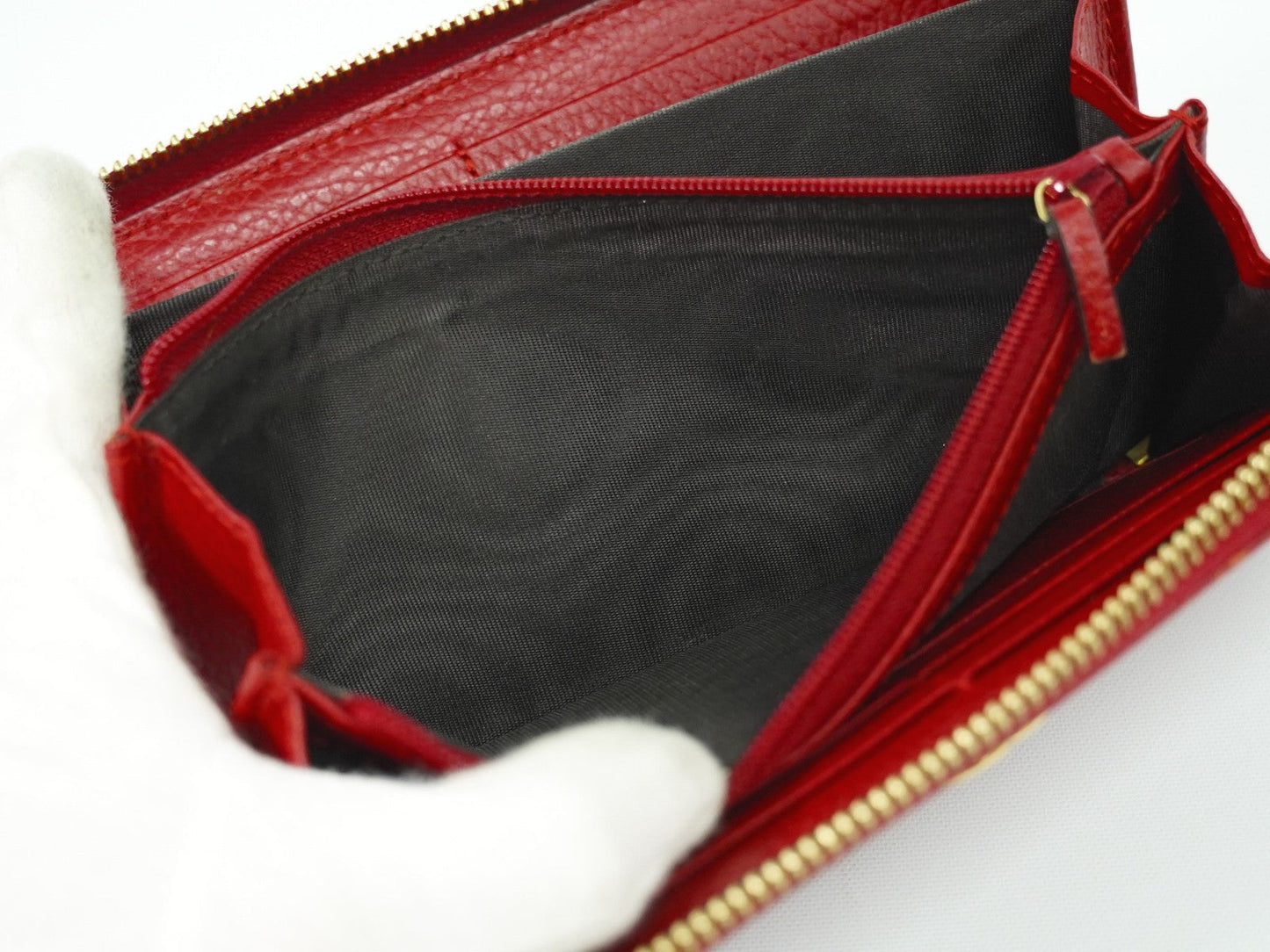 Gucci Gg Marmont Zip Around Wallet Leather Red Leather Wallets Accessory ( )