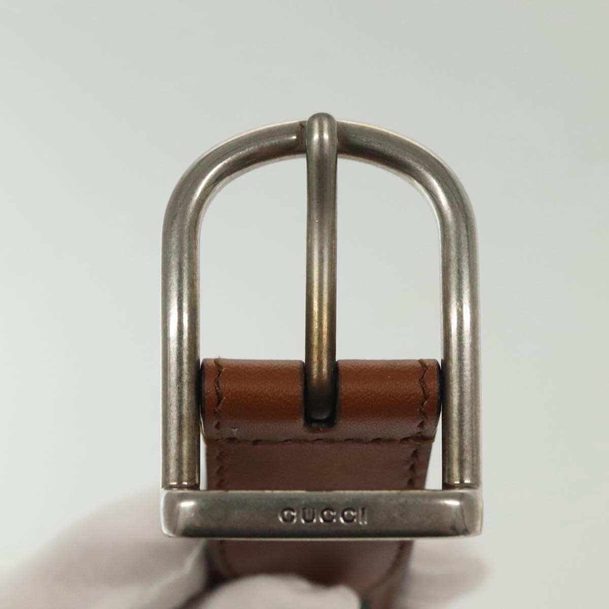 Gucci Sherry Line Belt Leather Brown Leather Belts Accessory ( )