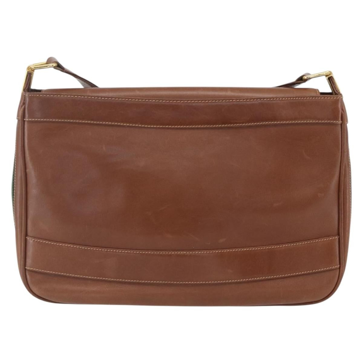 Gucci Sherry Line Shoulder Bag Leather Brown Leather Shoulder Bag Bag ( )