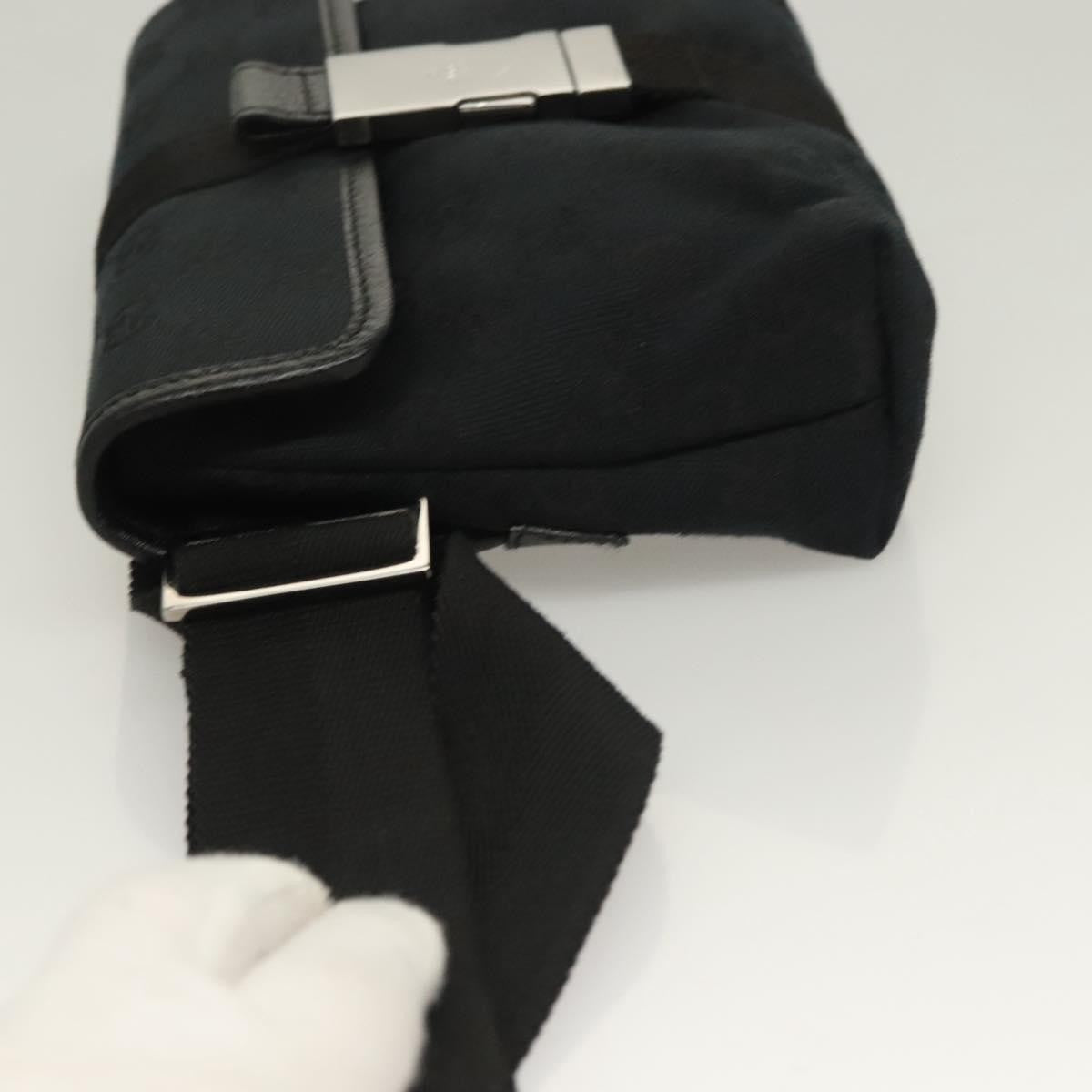 Gucci Buckle Belt Bag Gg Canvas Black Canvas Bag ( )