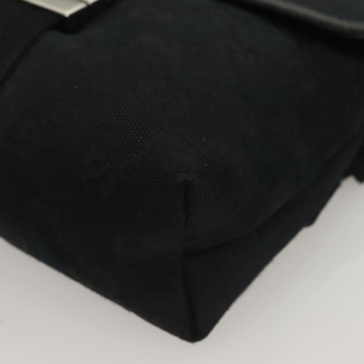 Gucci Buckle Belt Bag Gg Canvas Black Canvas Bag ( )