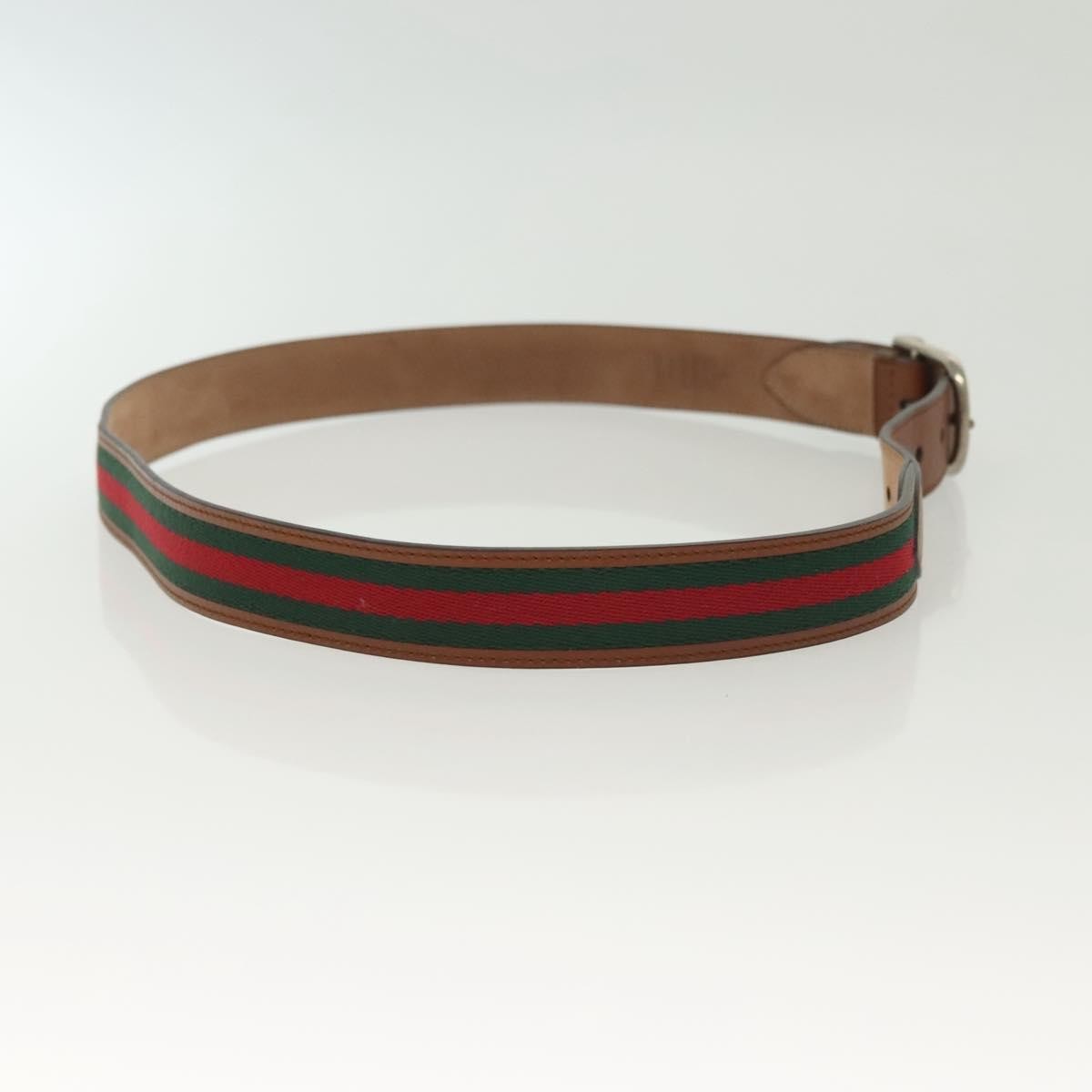 Gucci Sherry Line Belt Leather Brown Leather Belts Accessory ( )