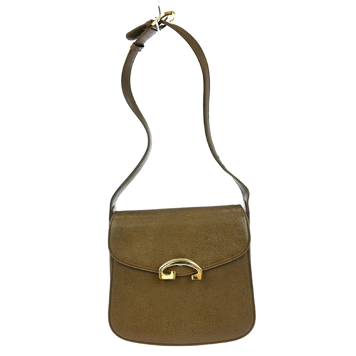 Gucci   G Logo Shoulder Bag Leather Brown Leather Shoulder Bag Bag ( )