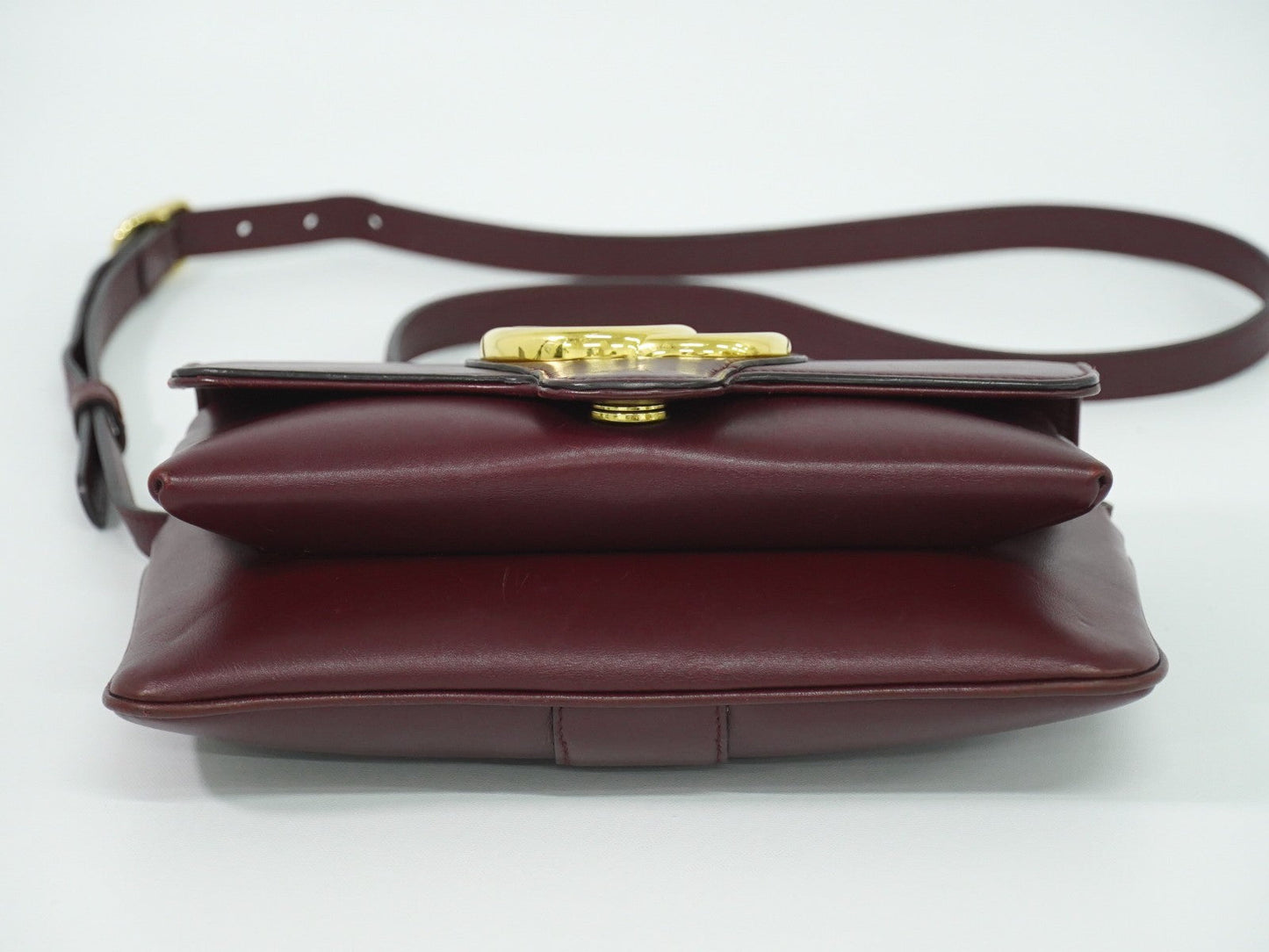 Gucci Arli Shoulder Bag Leather Burgundy Leather Bag ( )
