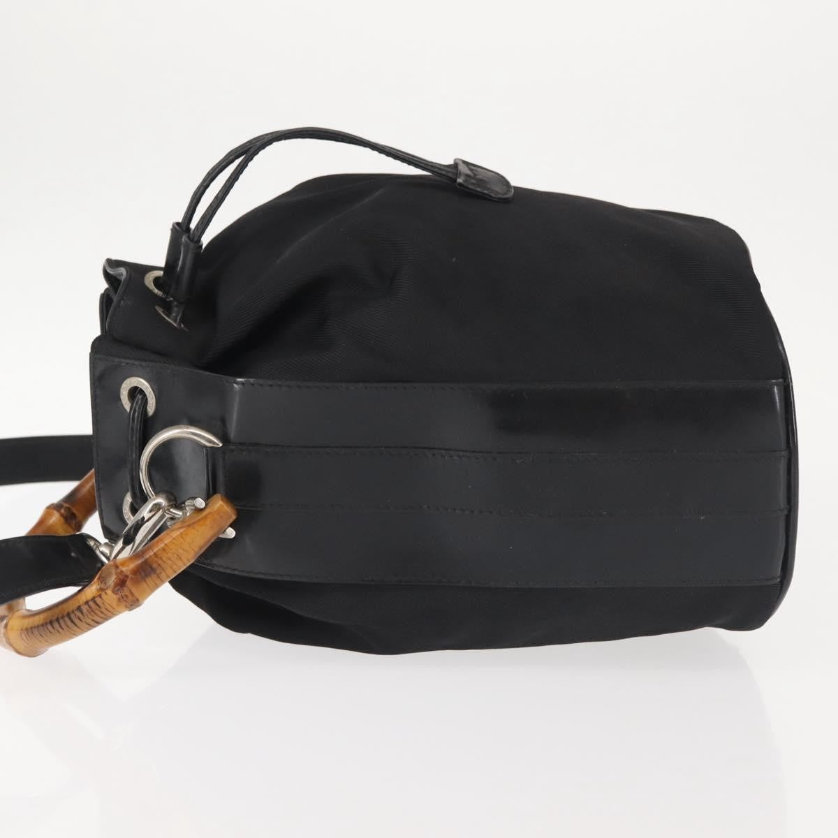 Gucci   Bamboo Bucket Bag Nylon And Leather Black Nylon Bag ( )