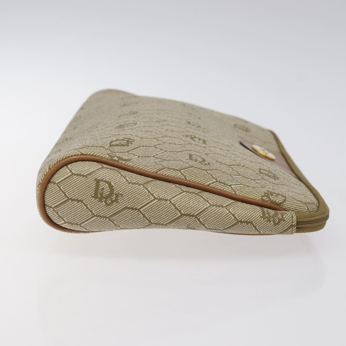 Christian Dior   Honeycomb Zip Pouch Coated Canvas Beige Pvc Clutche & Pouche Bag ()