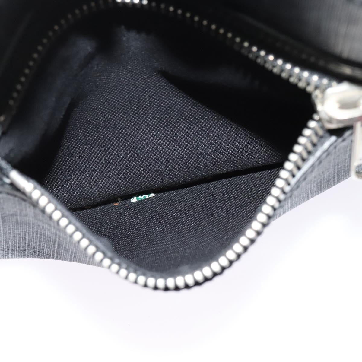 Gucci Web Strap Front Zip Messenger Bag Gg Coated Canvas Black Canvas Bag ( )