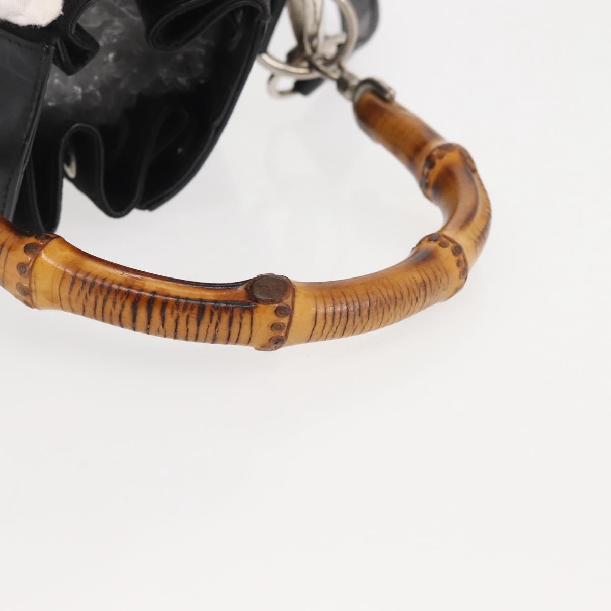 Gucci   Bamboo Bucket Bag Nylon And Leather Black Nylon Bag ( )