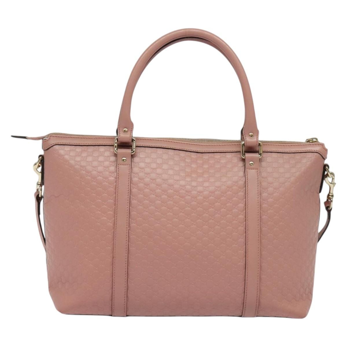 Gucci Margaux Tote (Outlet) Microguccissima Leather Pink Leather Bag ( )